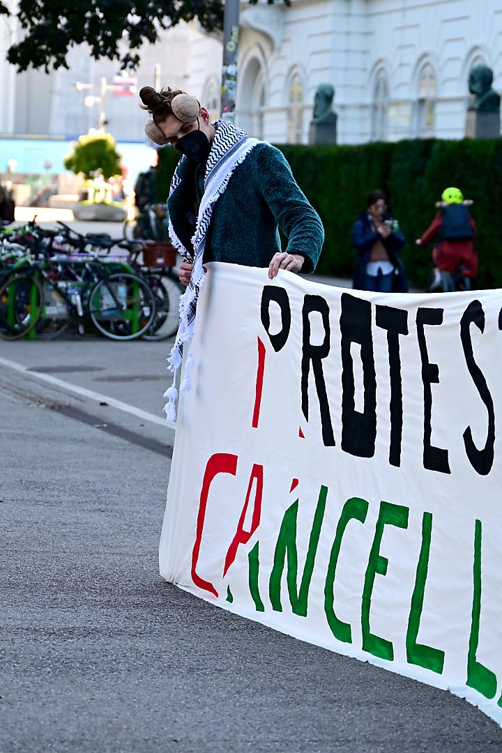 Demonstranten werfen der Polizei Repression vor