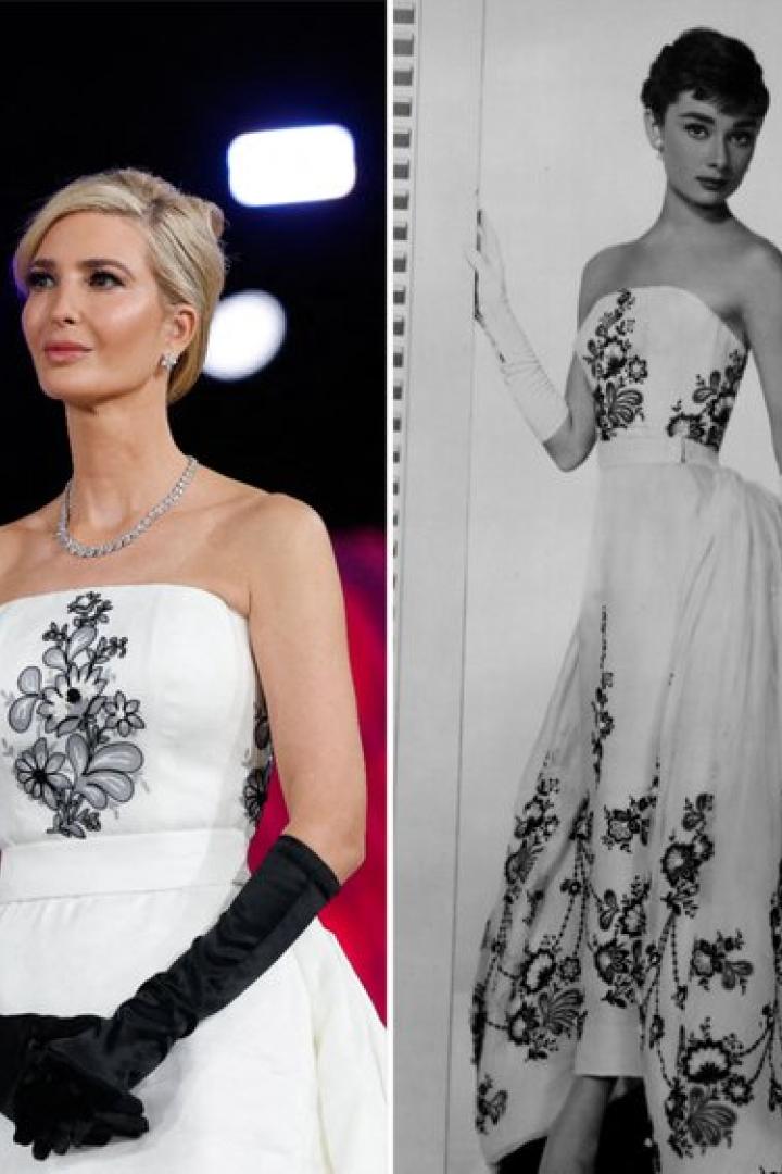 Ivanka Trump (l.) zollte mit ihrem Kleid beim Liberty Ball der Film-Ikone Audrey Hepburn Tribut.