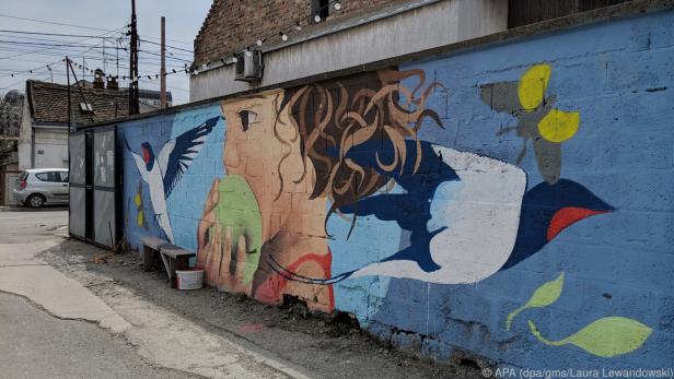 Graffiti am Dorcol-Platz: Das kreative Potenzial ist an vielen Orten zu sehen