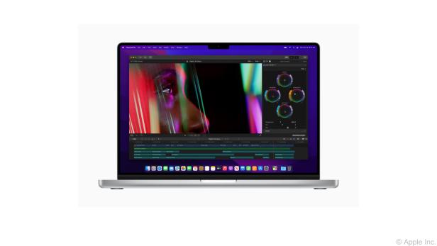 Kraftvolle Farben auf dem Display des neuen Macbook Pro