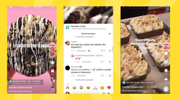 Crumbl Cookies bald in Wien? TikTok-Video kündigt Eröffnung an