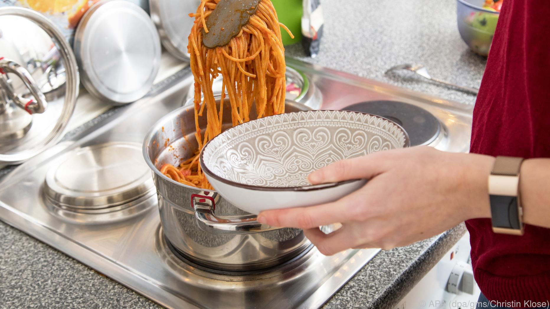 Essen bei mindestens 60 Grad warm halten