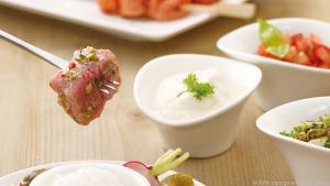 Unverzichtbar bei einem Fleischfondue sind die Saucen