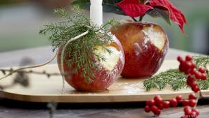 Wenn ein Apfel zum Kerzenständer wird...
