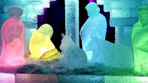Die Eiskrippe im Grazer Landhaushof hat schon Tradition