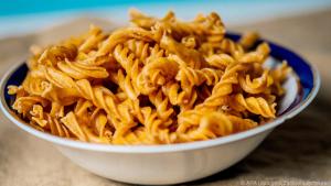 Diese Spirelli wurden aus Kichererbsen hergestellt