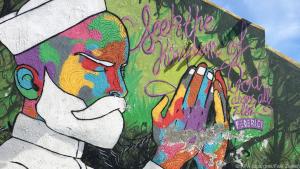 Die kunstvollen Street Art Bilder setzen nach einer Weile Patina an