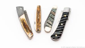 Als trendige Sammlerstücke gelten Taschenmesser mit Griffen aus Mammut-Elfenbein