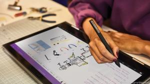 In "Microsoft OneNote" kann Handschriftliches neben Getipptem oder Kopiertem stehen