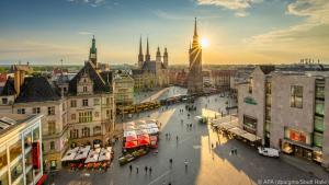 Marktplatz in Halle: Die Solequellen brachten der Stadt einst Wohlstand