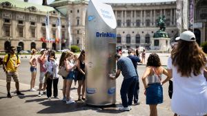 Die Trinkbrunnen werden gerne angenommen