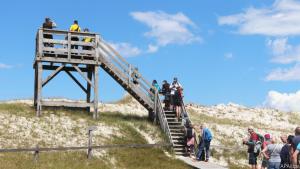 Die Hohe Düne ist in der Naturparkschutzzone Sundische Wiese zu sehen