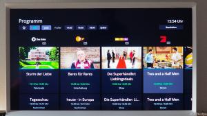 Die Programmübersicht im Waipu.tv ist sehr detailliert