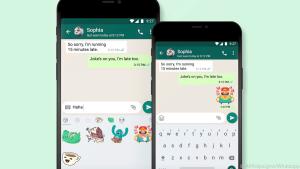 Whatsapp schlägt beim Eintippen von Suchbegriffen nun auch passende Sticker vor