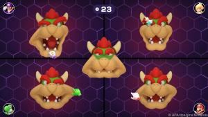 Vier Freunde zerren am Bowser-Gesicht herum: Nur eines der vielen Minigames