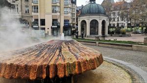 Mitten in der Stadt liegt auch der Kochbrunnen-Springer