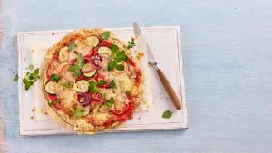 Pizza mit Hafermehl und Haferkleie
