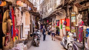 Souvenirstände in Stone Town, der Altstadt von Sansibar