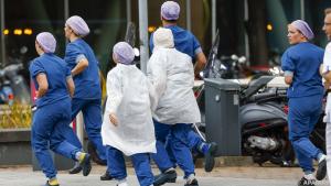 Klinikpersonal ergriff die Flucht
