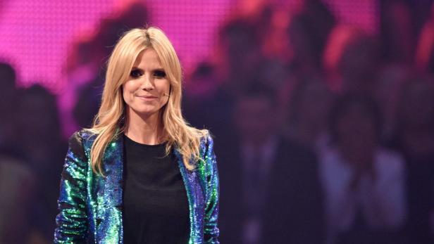 Heidi Klum bei der Liveshow in der SAP Arena von Mannheim, die am 14. Mai geräumt werden musste