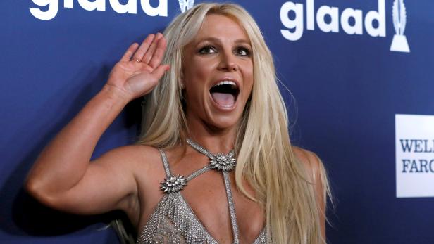 Singer Spears poses at the 29th Annual GLAAD Media Awards in Beverly Hills