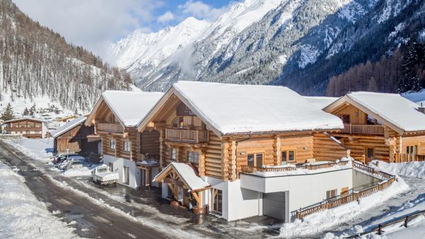 Das "Chalet Resort" in Sölden besteht aus fünf Blockhäusern