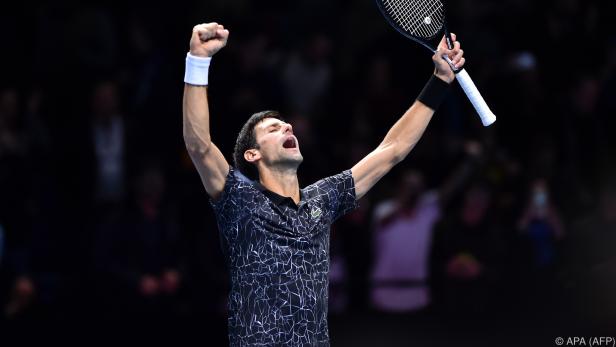Novak Djokovic jubelt nach seinem Auftaktsieg