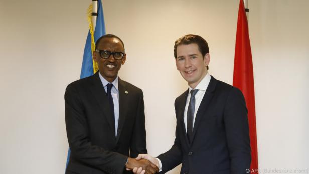 Kanzler Kurz traf auch Ruandas Präsident Paul Kagame