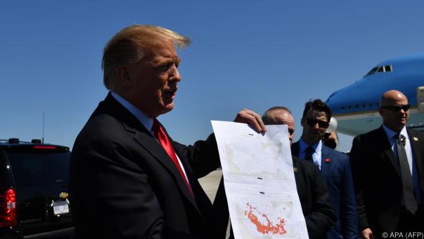 Präsident Trump präsentierte folgende Karte