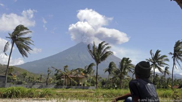 Der Vulkan Agung auf Bali ist seit Ende 2017 wieder aktiv