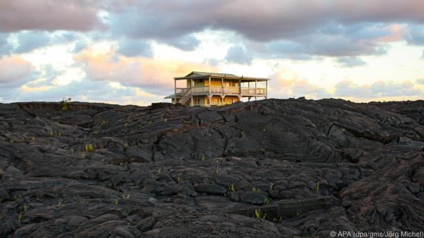 Leben auf der Lava: Wohnhaus auf der Puna-Halbinsel auf der Insel Hawaii