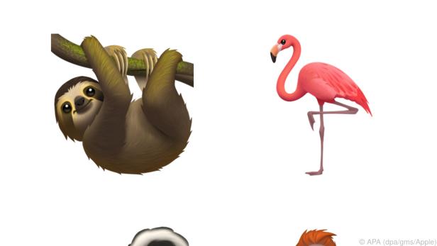 Faultier, Flamingo und Co.: Die Emoji-Tierwelt bekommt neue Arten