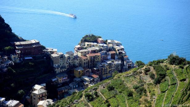 Cinque Terre liegt an der italienischen Riviera