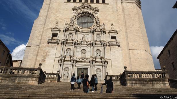 Wer zur Kathedrale von Girona will, muss erst die Treppe erklimmen