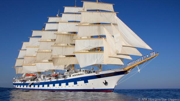 Die "Royal Clipper" ist unter anderem im Mittelmeer unterwegs