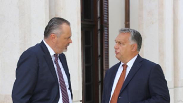 LH Doskozil beim Treffen mit Ungarns Ministerpräsident Orban