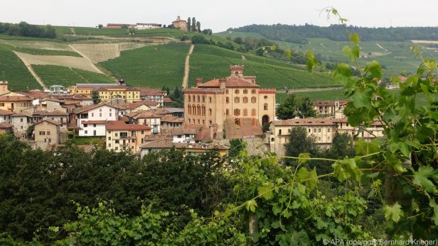 Barolo liegt inmitten der Weinberge, auf denen der berühmte Wein wächst