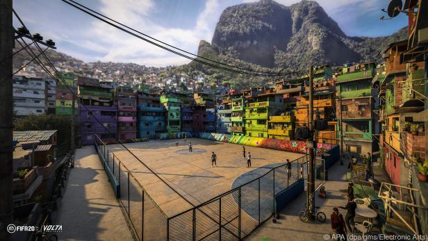 Auf der Straße in Rio: In "Fifa 20" wird nicht mehr nur im Stadion gespielt