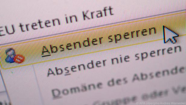 Wer ein gefälschtes E-Mail erkennt, sollte den Absender blockieren