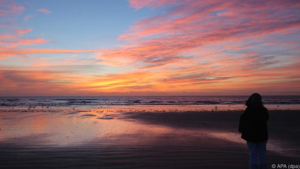 Winterliches Abendrot auf Fanø