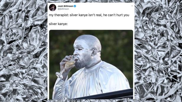 Der silberne Kanye ist längst ein Meme