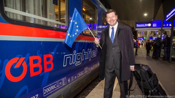 Auch Martin Selmayr, Vertreter der EU-Kommission, saß im Zug