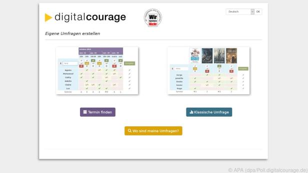 Auf Poll.digitalcourage.de kann man z.B. Umfragen und Abstimmungen starten