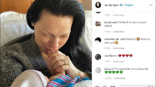 Die Schauspielerin gab die Geburt via Instagram bekannt