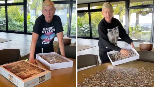 Ellen DeGeneres verbringt die Zeit in Isolation mit einem 4000-Teile-Puzzle