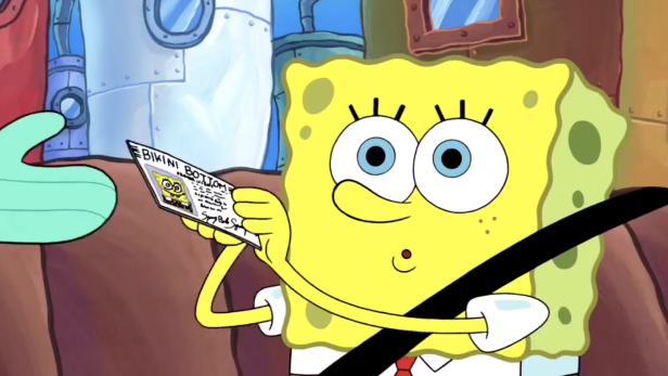 SpongeBobs Führerschein lockt Verschwörungstheoretiker:innen, denn nicht nur seine Adresse verbindet ihn mit Epstein Island.