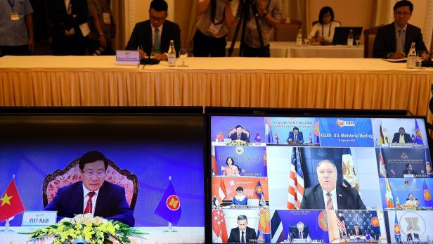 Videokonferenz der ASEAN-Staaten mit China und USA