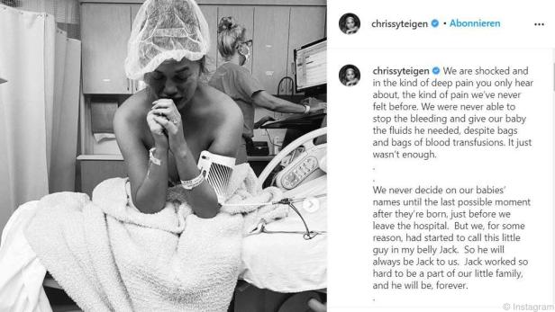 Instagram-Post Teigens über die emotionale Zeit im Krankenhaus