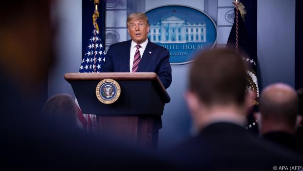 US-Präsident Trump vor Journalisten im Weißen Haus