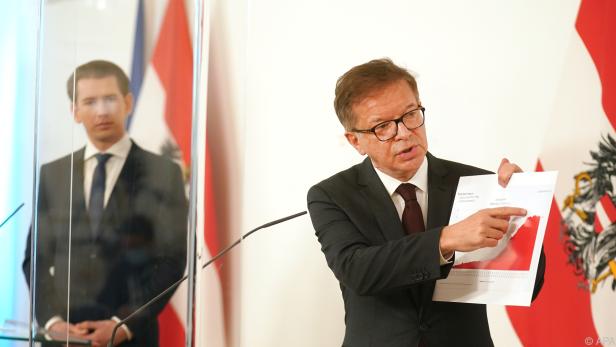 Bundeskanzler Sebastian Kurz (ÖVP) und Gesundheitsminister Rudolf Anschober (Grüne)